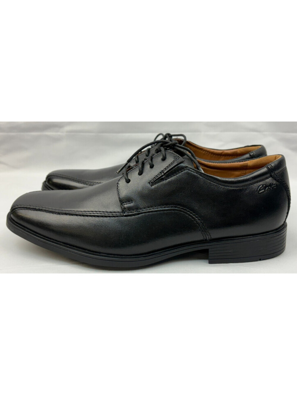 Clarks Collection Tilden Walk Men's 10.5M Black Leather Dress Shoes - Picture 3 of 12